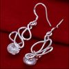 Verkauf von beliebtem 925 Silver Inlay Zircon ED Wire Drop Ohrrings Fashion Schmuck 10pairlot4515071