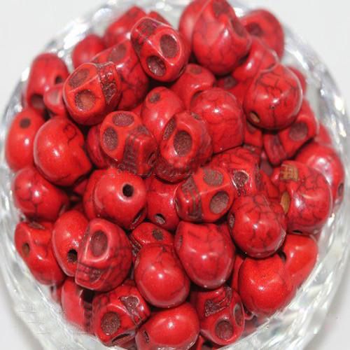 Skull Turquoise Gemstone Beads Beads Charms Skull Bead Fit DIY Handcraft 12mm Mix 9961289