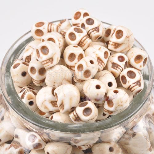 Skull turquesa de pedras preciosas de miçangas soltas Charms Skull Fit Fit Diy Handcraft 12mm Mix 4911863