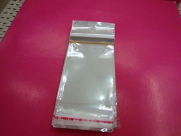 1000pcs/lot 7*14cmclear OPP self-adhesive plastic bags With a card fit for Jewellery packaging display