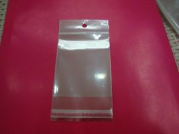 5*12cm clear self-adhesive plastic bags With a card fit for Jewellery packaging display 1000pcs/lot