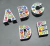 Express levering Gratis - 8mm 1300 stks A-Z Mix Kleur Rhinestone Slide Letters Charm Accessoires 0002