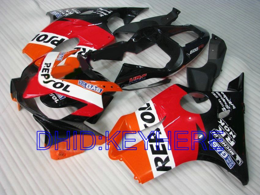 혼다 CBR600 F4i 용 REPSOL 페어링 키트 2001 2002 2003 cbr 600 CBRF4i 01 02 03 차체 페어링