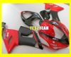 Kit carenatura moto custom per KAWASAKI Ninja ZX6R 636 05 06 ZX 6R 2005 2006 ABS carenato nero rosso set + Regali SP27