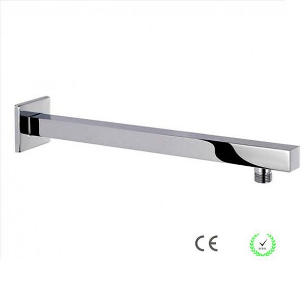 New Polished Square Brass Shower Arm Shower Head Bar Bathroom Accessory