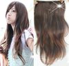 24inch Five Clips In On synthetic hair extensions wavy one piece for full head