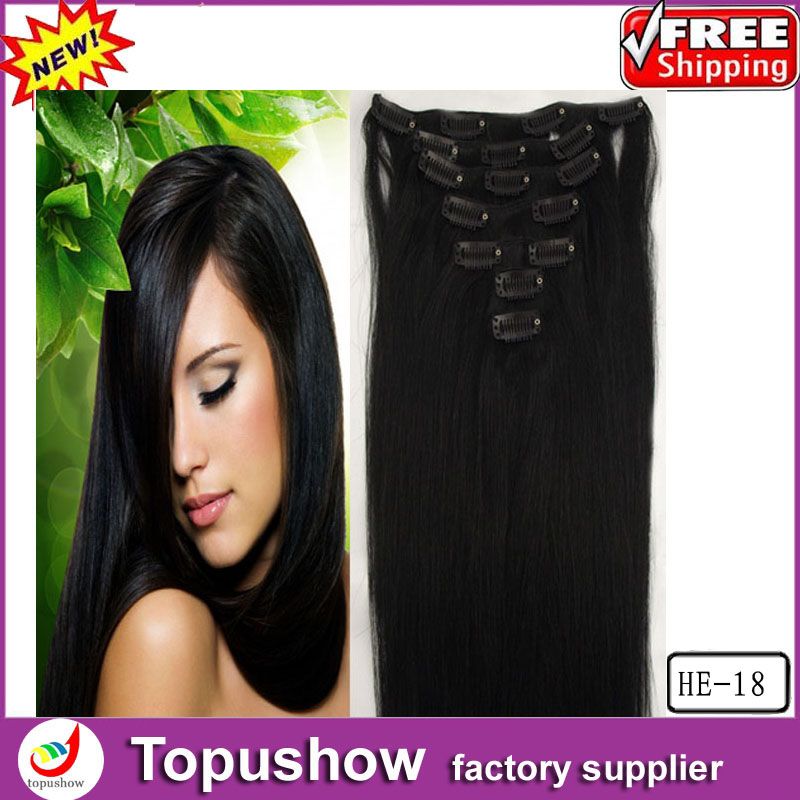Clip In Extension Hair Extensions Discount Fashion Natural Straight