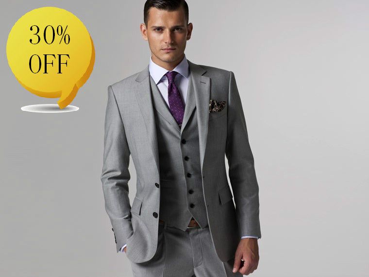 2021 Design Men Suit Custom Made Suit Men Suit Dress Light Grey Suit