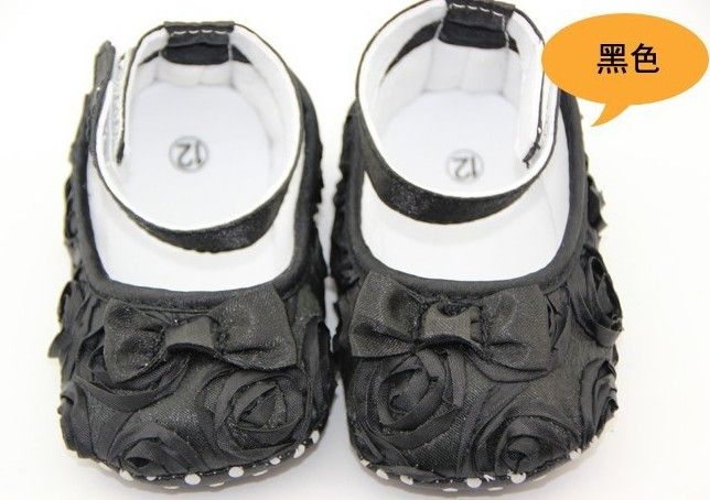 3 pairs renkli Mary Jane toddler bebek kız Çiçek ayakkabı Güller yay ayakkabı