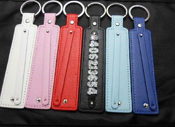 PU Leather key chain DIY Accessories fit for 10mm slide letters