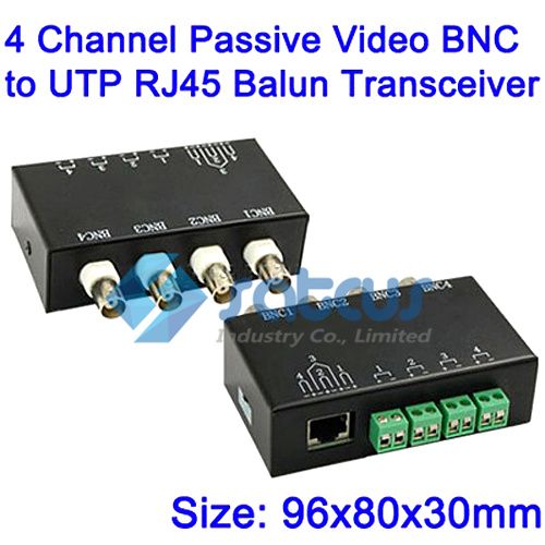 video balun 4 channel