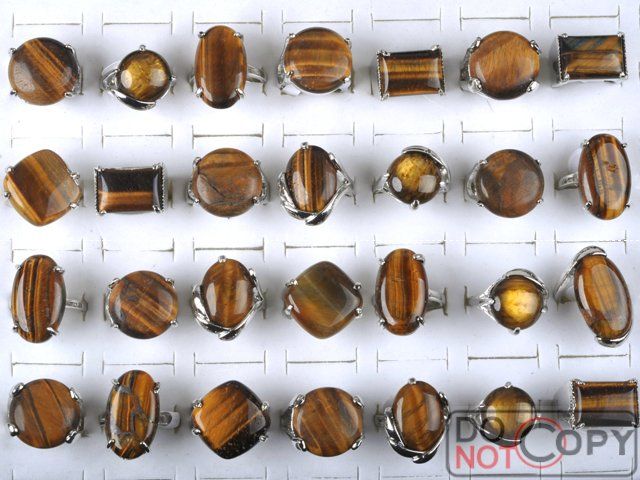 tiger gemstone rings