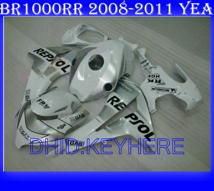 

white REPSOL fairing kit for Honda CBR1000RR 2008 2009 2010 2011 CBR 1000 08 09 10 11 CBR1000 1000RR, Same as picture