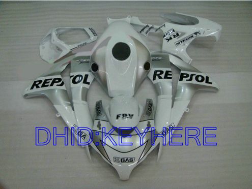 Vit Repsol Fairing Kit för Honda CBR1000RR 2008 2009 2010 2011 CBR 1000 08 09 10 11 CBR1000 1000RRR