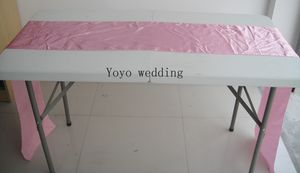 Luz - corredor fino 100PCS da tabela do cetim do rosa 80GSM muito para o casamento, partido, uso da decoração do hotel