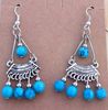 Hot Vintage Handmade Tibetan Silver turquoise beads tassel Pendant Earring Stylish Women xms gift 20pair/lot