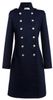 Cappotto Princess in lana doppiopetto cappotto kate middleton colore blu trench bianco