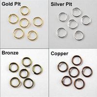 4mm Jump Rings Open Connectors Gold Silver Bronze Copper Connectors 6Colors Hot sell 2000pcs/lot DIY