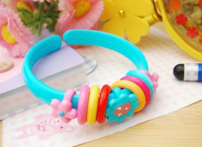 2021 Baby Bracelets Baby Bangles With Flowers Kids Jewelries Plastic Bracelets From Marketunion ...