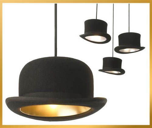 bowler hat chandelier