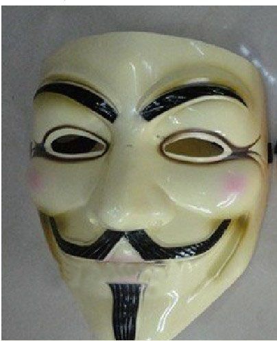 Vendetta Team Guy Fawkes Masquerade Halloween Karnevalsmask (Vuxenstorlek), 40g, Ljusgul, 1pc / Lot CPA