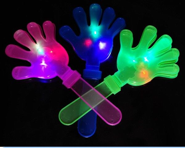 EMS Fast Gratis frakt !! LED Flash Hand Claps blinkar ljus upp nyhet leksak, glöd glaps, fest gåvor