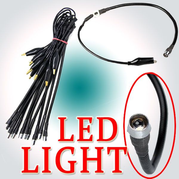 2 Tattoo Machine Mounted LED LIGHT Adjustable Supply Tattoo Machine