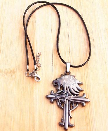 Nowy Vintage Skórzany przewód Titanium Ze Stali Nierdzewnej Lion Head Cross Wisiorek Naszyjnik Mężczyźni Moda Xmas Gifts 10szt