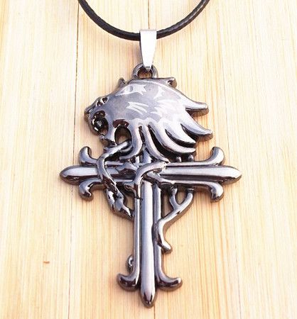 New Vintage Leather Cord Titanium Stainless Steel lion head Cross Pendant Necklace Men Fashion xmas gifts 