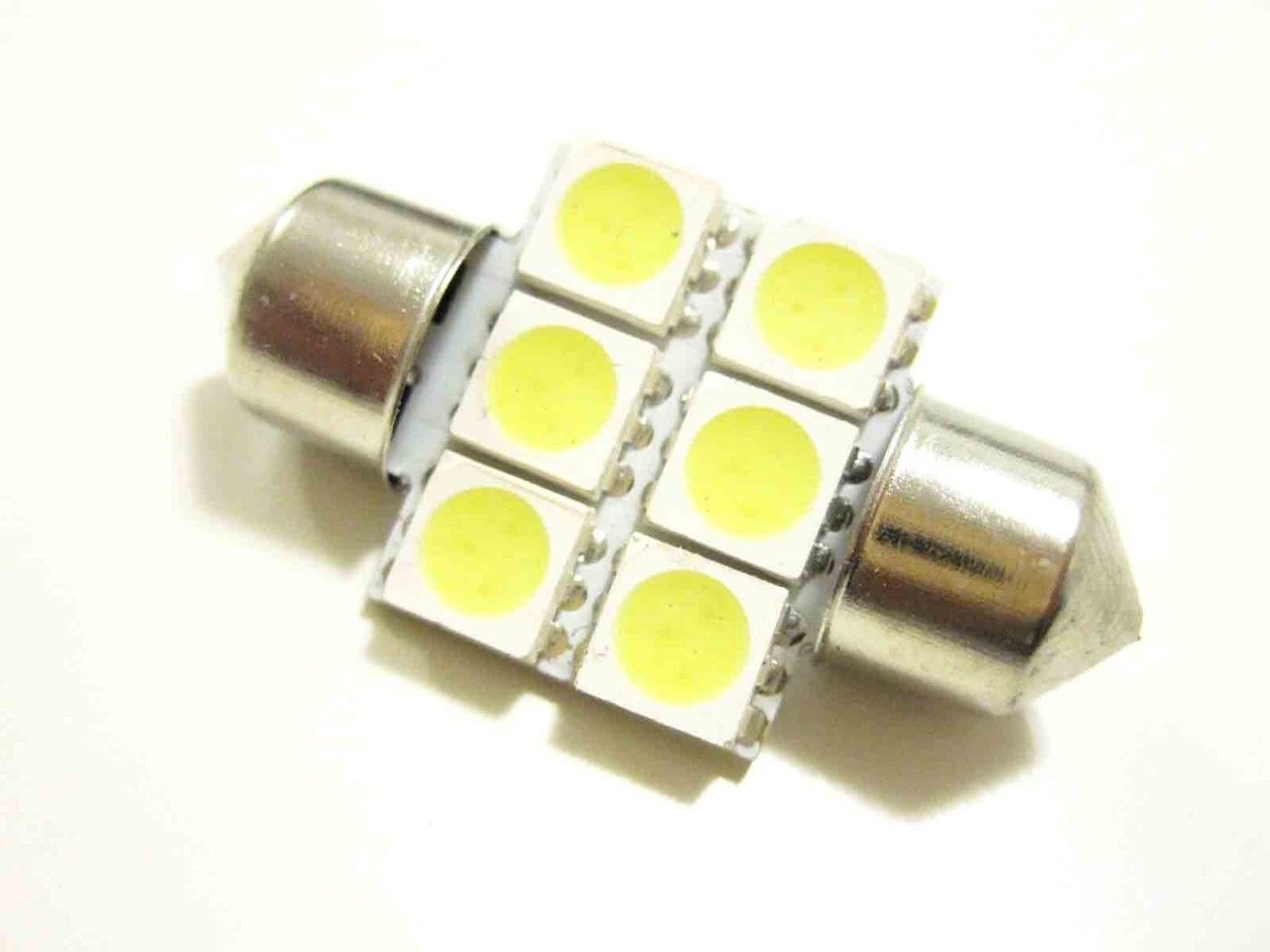 2*LED Interior Light Led Auto Bulb Car Lamps LED Doom/Map/Door Lamp HIGH POWER 6 SMD 5050 White