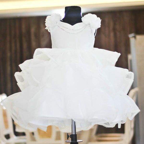 Spaghetti Traps With Beads Beautiful Ruffle Flower Girl Dresses F063 ...