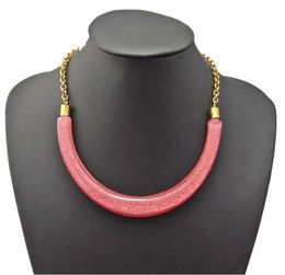 Ladies Chunky New Design Resin acrylic Collar Bib Necklace mix color Women's Jewelry