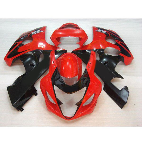 Custom fairing for Suzuki GSX-R600 R750 2004-2005 Red/Black racing Fairings kit,add stickers free