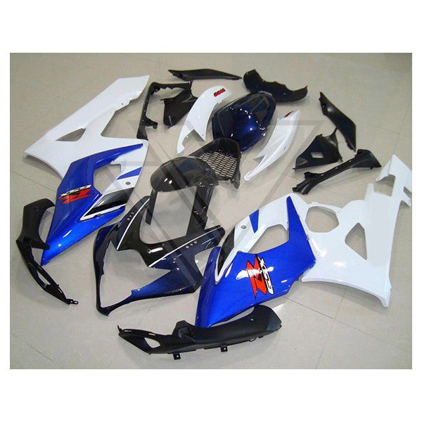 fairings المخصصة لسوزوكي GSX-R1000 2005-2006 GSXR 1000 R1000 05 06 هدية زرقاء بيضاء ، الشارات المجانية