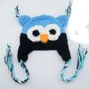 10pcs * 올빼미 EarFlap 크로 셰 뜨개질 모자 아기 수제 크로 셰 뜨개질 비니 모자 손수 만든 OWL Beanies 니트 모자