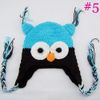 10pcs * 올빼미 EarFlap 크로 셰 뜨개질 모자 아기 수제 크로 셰 뜨개질 비니 모자 손수 만든 OWL Beanies 니트 모자