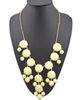 idealway New Hot Sale Acrylic Bubble Necklace Gold Chain Bib Statement Fashion Necklace 3 colors