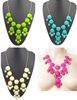 idealway New Hot Sale Acrylic Bubble Necklace Gold Chain Bib Statement Fashion Necklace 3 colors