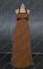 Mousseline de soie Halter Vintage Brown demoiselles d'honneur robes avec élastique gaine Sash images réelles réelles DB131