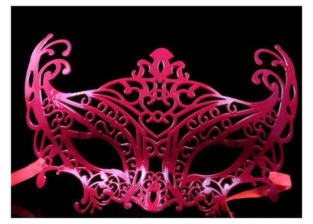 Moda masquerade maske prens ve prenses renkli pürüzsüz yüzey parti maskesi 50 adet / grup