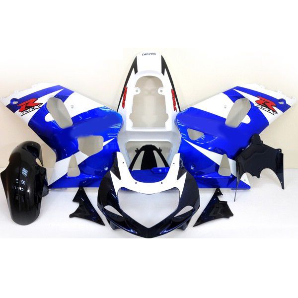 

Custom for Suzuki GSXR600/750 Fairing kit GSX-R600 R750 2000-2003 00 01 02 03 Blue/white Fairing, Same as picture