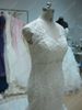 Beach Wedding Dresses Mermaid Lace V Neck Beaded Fishtail Chapel Train Designer Bernadette Wedding Dress