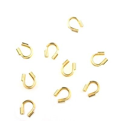 500 stks 4 mm Gold vergulde zwarte draadbeschermer beschermende haken haken sieraden diy sieraden bevindingen componenten334m