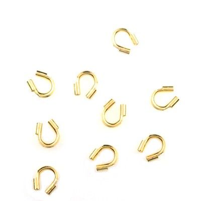 lot 4mm Gold Plated Black Wire Guard Guardian Protectors Hooks Jewelry DIY Jewelry Findings Components1272740