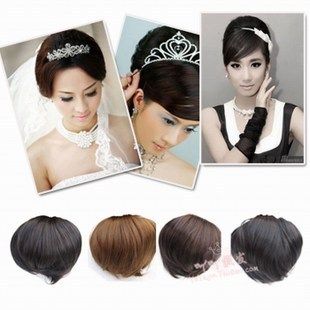 Ladies039 mode gros chignon synthétique bride039s cheveux chignons petite queue de cheval cheveux extenison8459169