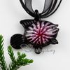 Angel fish angelfish flower inside lampwork murano glass pendants for necklaces jewelry handmade fashion jewelry Mup116