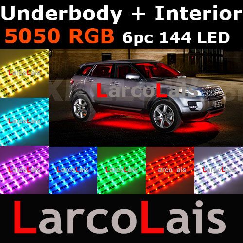 Grosshandel 24 Modus Sound Active 144 Led 7 Farbe Rgb 5050 Fernbedienung Auto Interior Underbody Led Glow Strip Light Von Larcolais 47 16 Auf