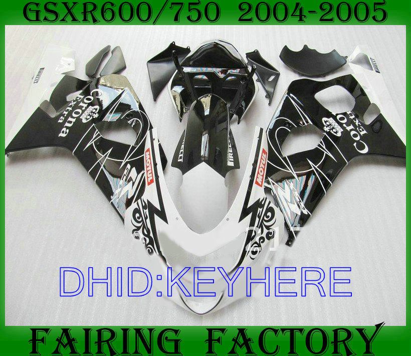 

Corona bodywork kit for SUZUKI GSXR 600 750 2004 2005 GSX R600 GSXR600 GSXR750 04 05 K4 fairings, Same as picture