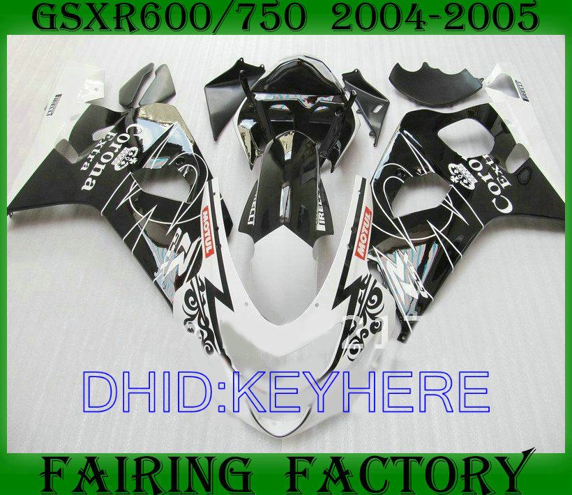 Corona bodywork kit for SUZUKI GSXR 600 750 2004 2005 GSX R600 GSXR600 GSXR750 04 05 K4 fairings