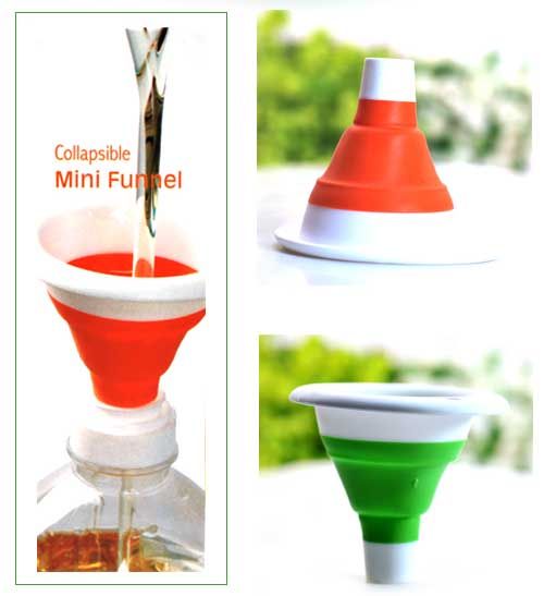 Kitchen Collapsible Mini Silicone Funnel Oiler Funnel Milk Powder